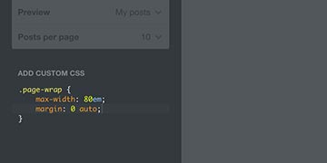 Screenshot of how to add custom CSS code