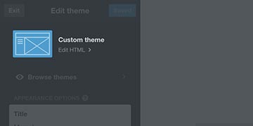 Screenshot of how to edit your theme HTML