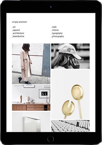 Screenshot of Simply Aesthetic running on our Elinor Premium Tumblr theme